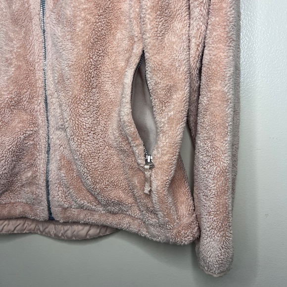 The North Face Fleece Jacket Womens size M Pink Full Zip Sherpa Pockets - Picture 7 of 8